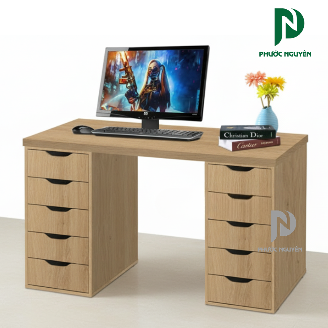 Bàn làm việc ikea 2 hộc- 009