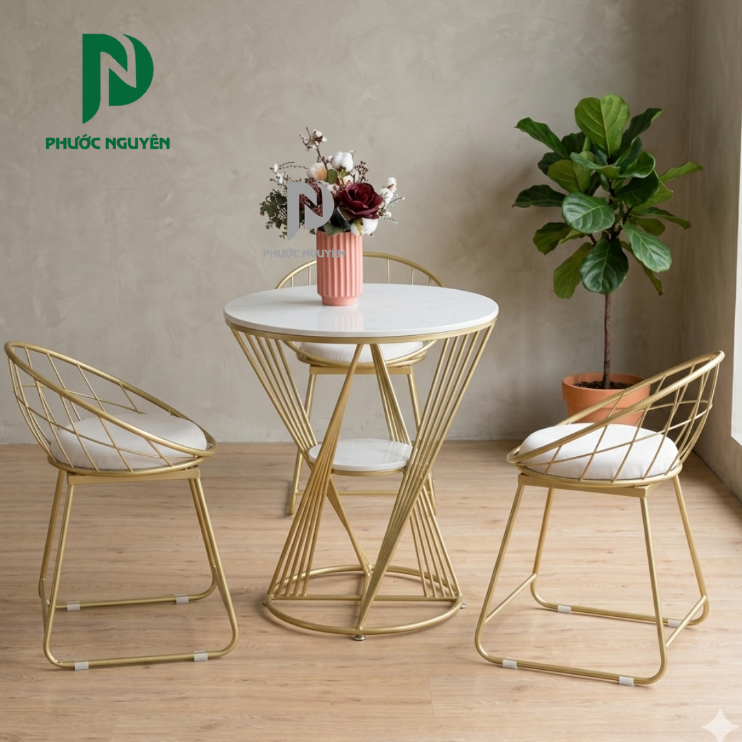 Bàn cafe chân sắt - 004